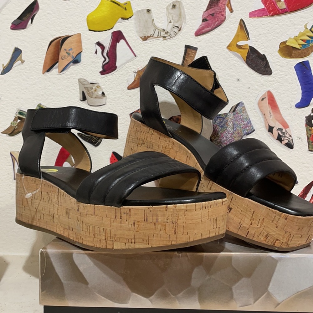 Franco Sarto Cork Wedge Sandals